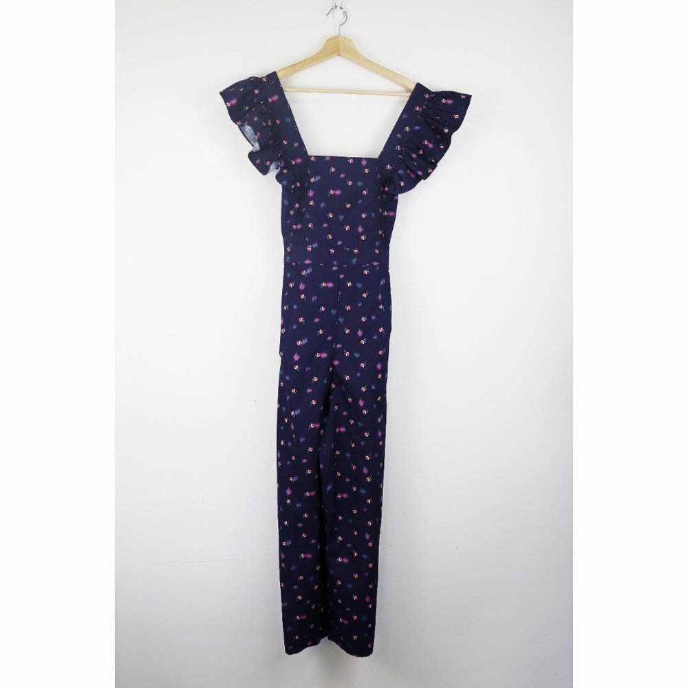 NEW Rebecca Taylor Farren Floral Cropped Jumpsuit - Picture 4 of 9